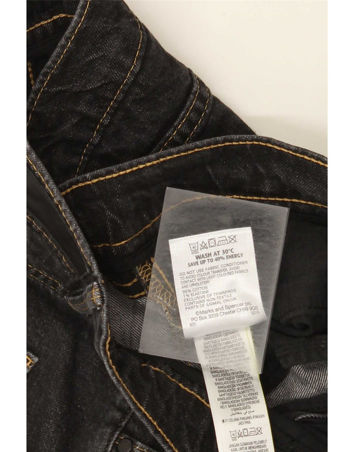 Marks & Spencer muške autograph uske traperice W34 L31 crni pamuk