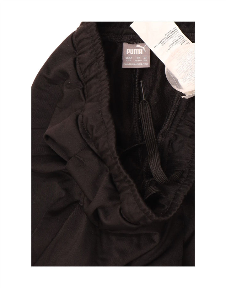 PUMA Trenirka za dječake, hlače za trčanje, 13-14 godina, crni poliester