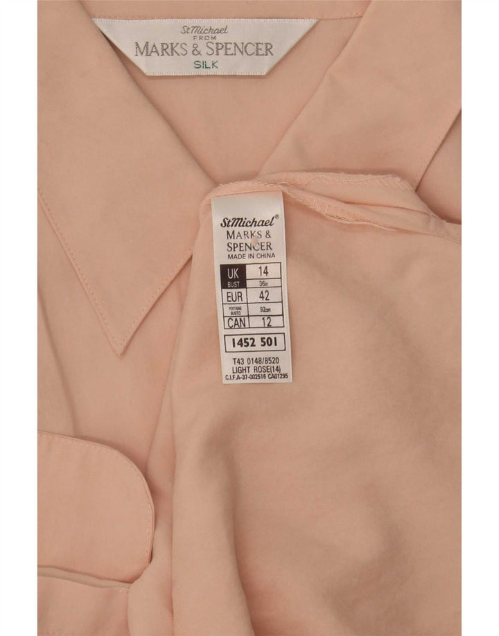 Marks & Spencer Ženska košulja St. Michael UK 14 Velika ružičasta svila