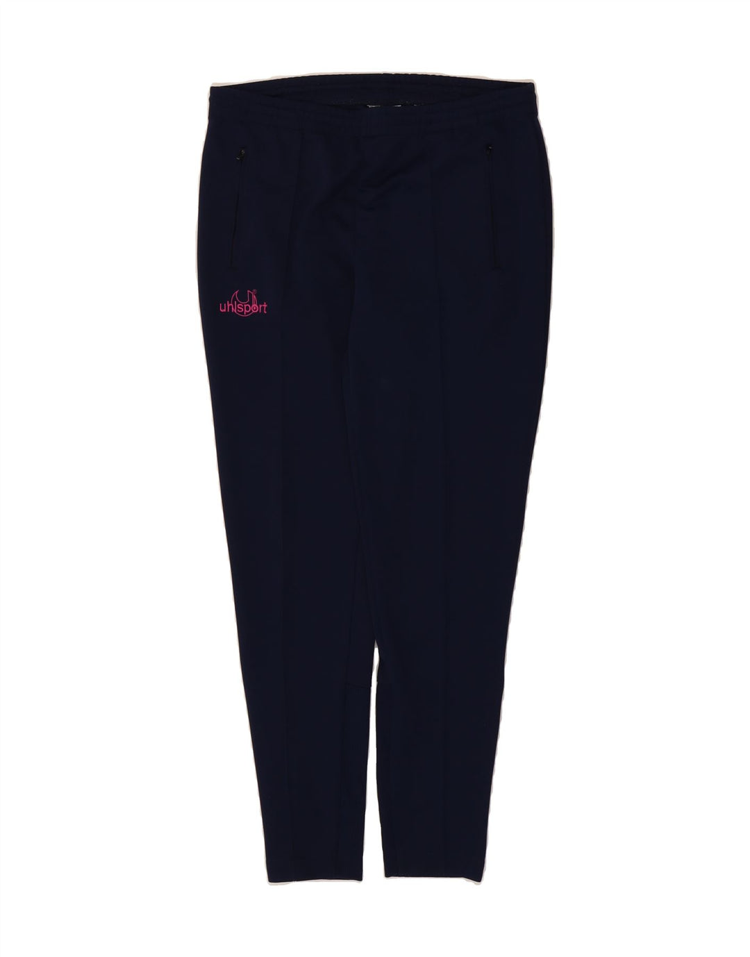 UHLSPORT Boys Tracksuit Trousers 13-14 Years  Navy Blue Polyester Vintage Uhlsport and Second-Hand Uhlsport from Messina Hembry 