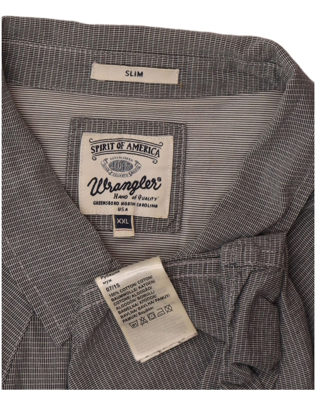 Wrangler ženska tanka košulja 2XL sivi karirani pamuk