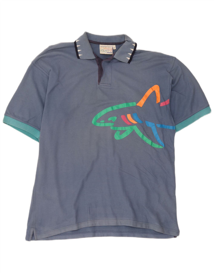 Reebok muška polo majica s grafičkim motivima velika, plava pamučna