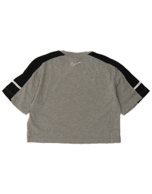 Nike ženska majica kratkih rukava s grafičkim motivima UK 8 Small Gray Colourblock Cotton