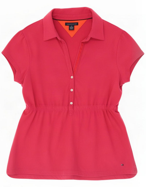 Tommy Hilfiger ženska polo majica UK 12 Medium Pink Cotton