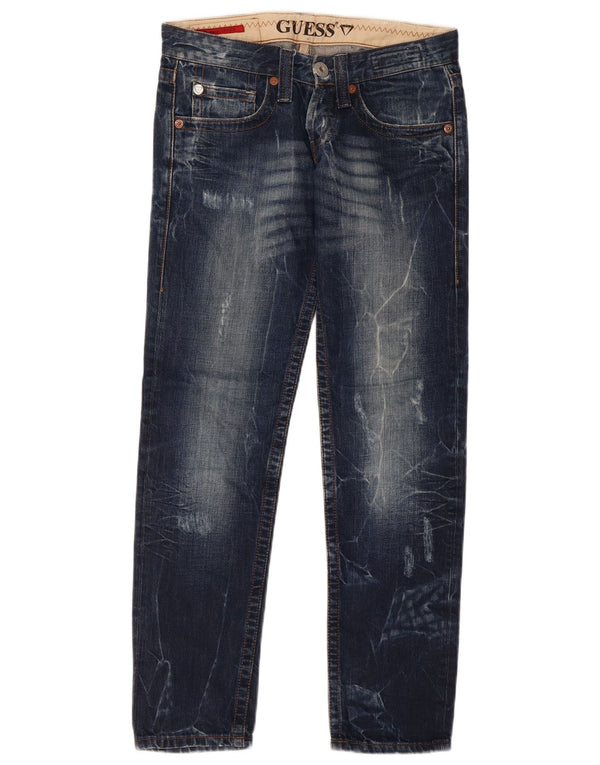 Guess Womens Venice Slim Jeans W27 L30 Navy Blue Cotton