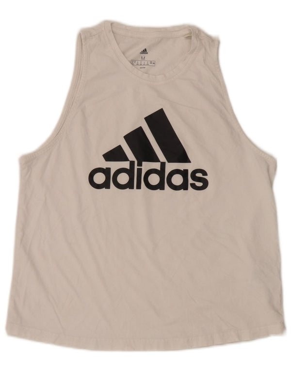 Adidas ženski grafički prsluk UK 12/14 Srednje bijeli pamuk