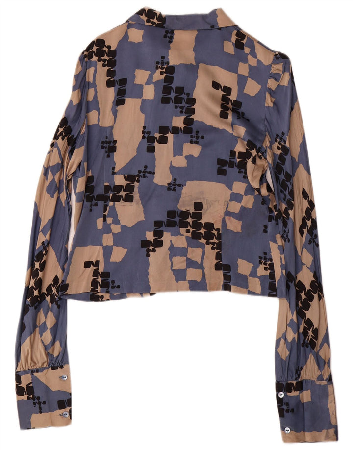 LES COPAINS Ženska dvodijelna suknja IT 42 srednje W28 plava geometrijska svila