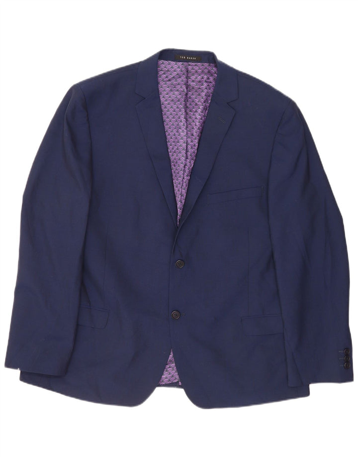 Ted Baker muška jakna sako s 2 gumba UK 46 3XL tamnoplava vuna