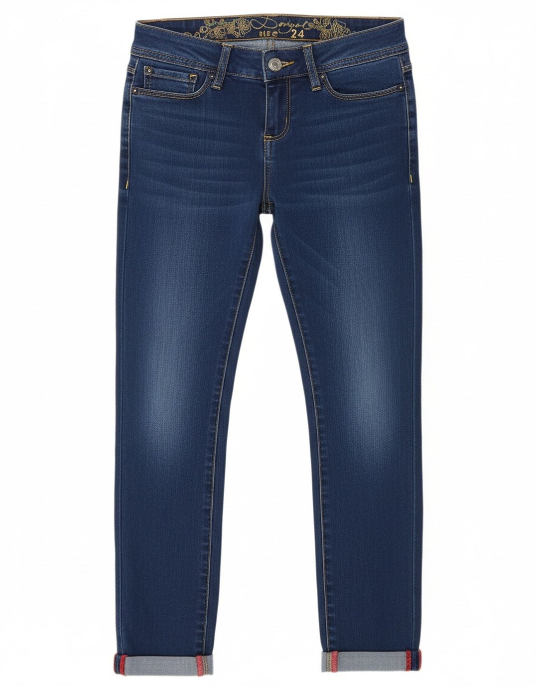DESIGUAL Womens Skinny Jeans W24 L25 Blue