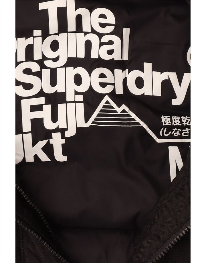Superdry muška podstavljena jakna s kapuljačom UK 38 srednji crni poliester
