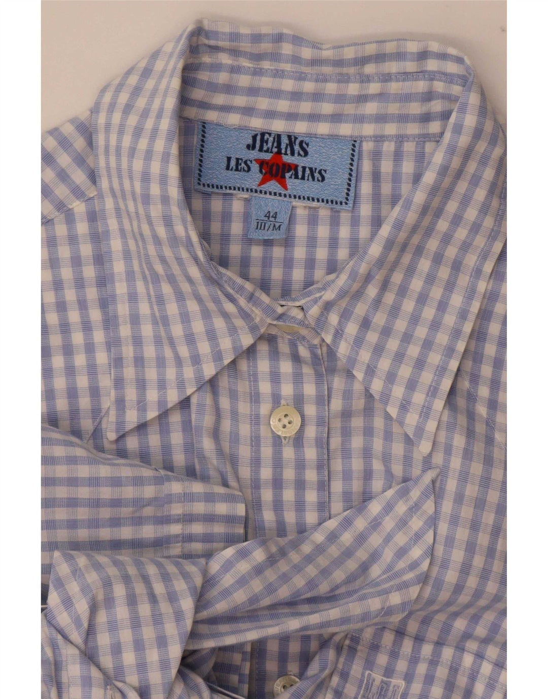 Les Copains ženska bluza košulja kratkih rukava IT 44 Srednje plava gingham