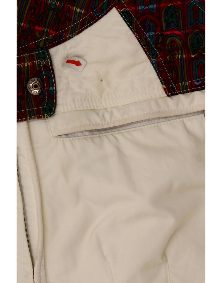 CHERVO Ženski skijaški kombinezon IT 42 Srednje bijeli karirani poliamid