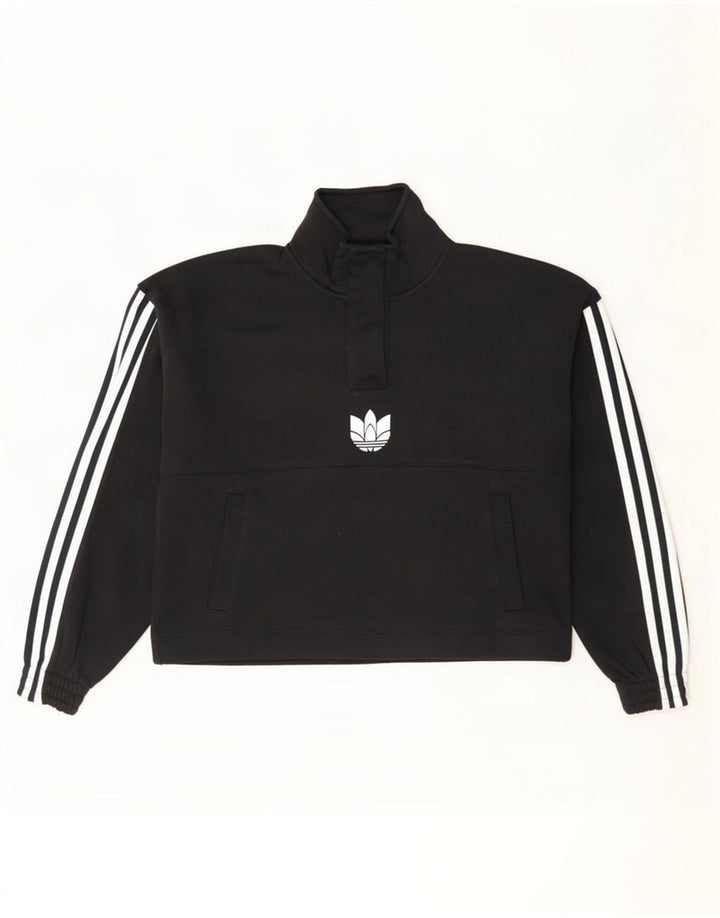 Adidas ženska majica s dugmadima i kratkim izrezom UK 8, mala crna