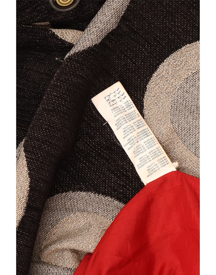 Desigual ženski kaput EU 38 srednje crni geometrijski poliester