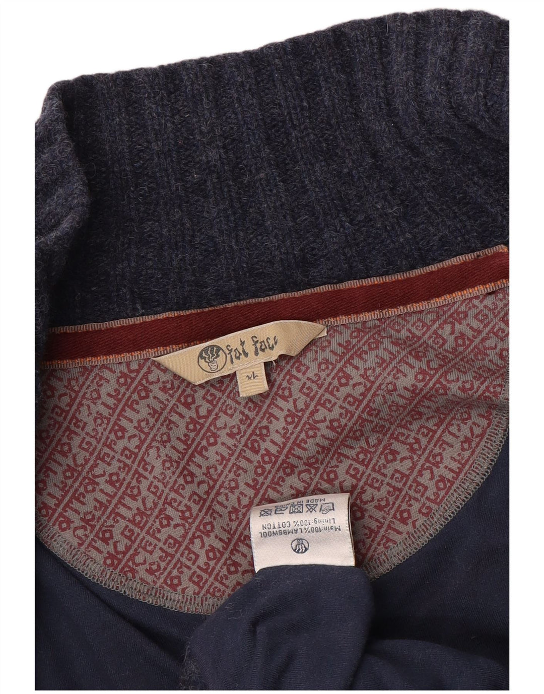 FAT FACE Ženski kardigan pulover UK 18 XL tamnoplava vuna