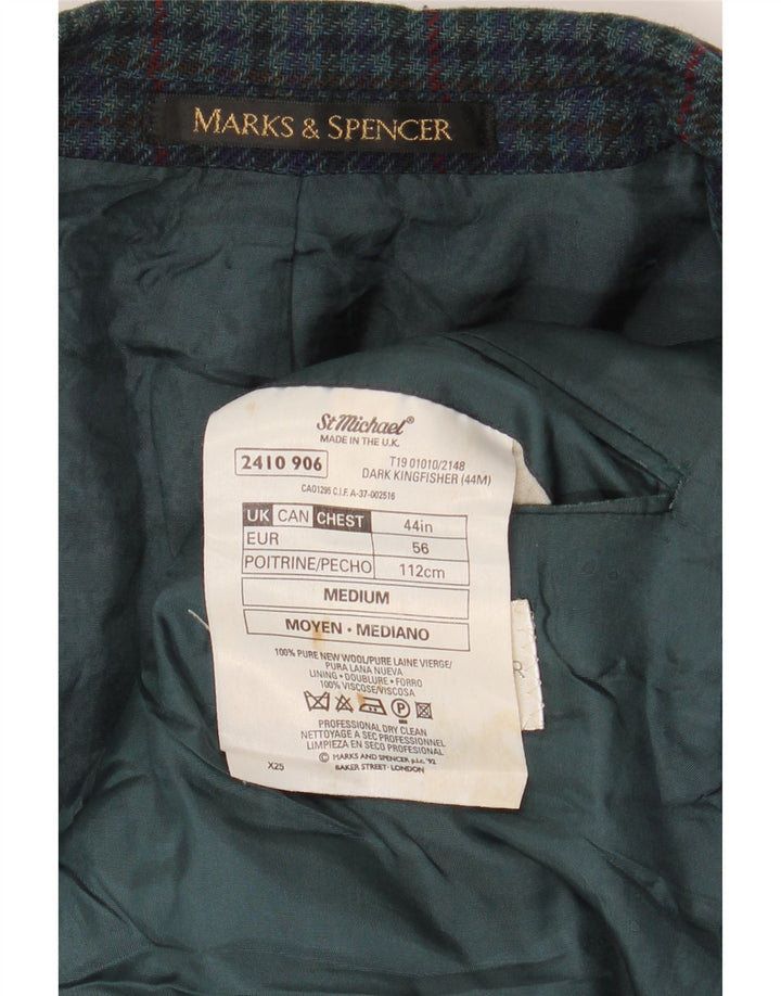 Marks & Spencer muška St. Michael sako jakna UK 44 XL zelena houndstooth