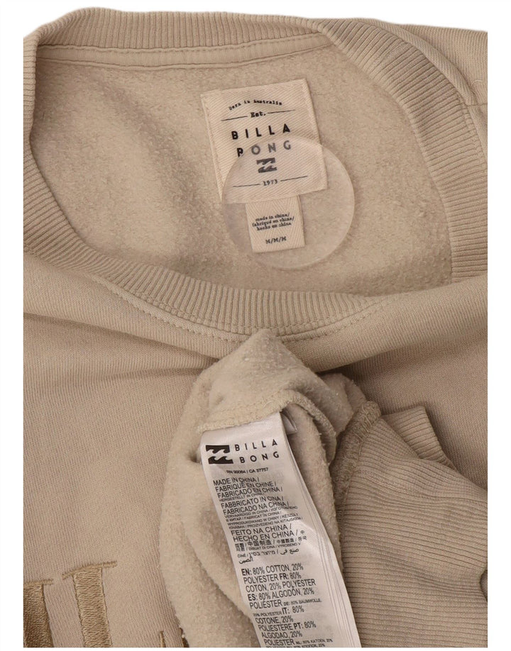 Billabong ženska majica prekomjerne veličine UK 12 srednje svijetlo bijeli pamuk