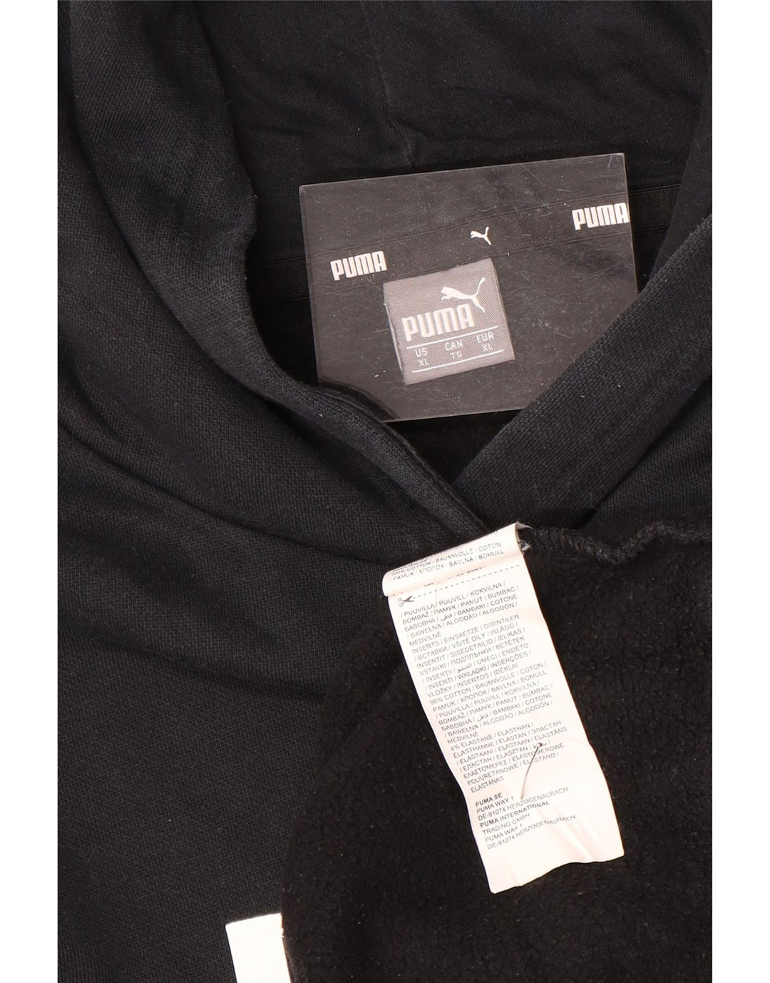 PUMA Ženska majica s kapuljačom s kapuljačom UK 18 XL crni pamuk