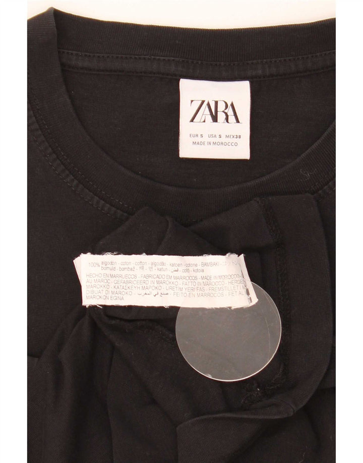 Zara muška majica kratkih rukava s grafičkim motivima, mali crni pamuk