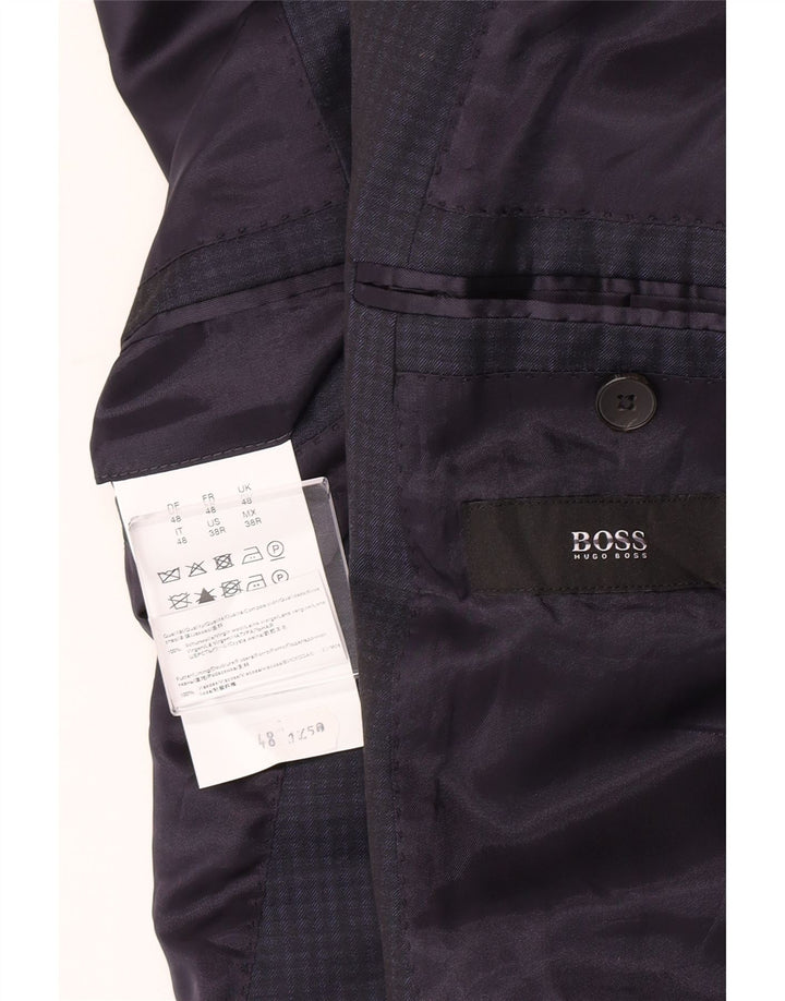 Hugo Boss muška jakna s 2 gumba IT 48 Srednje tamnoplavi gingham