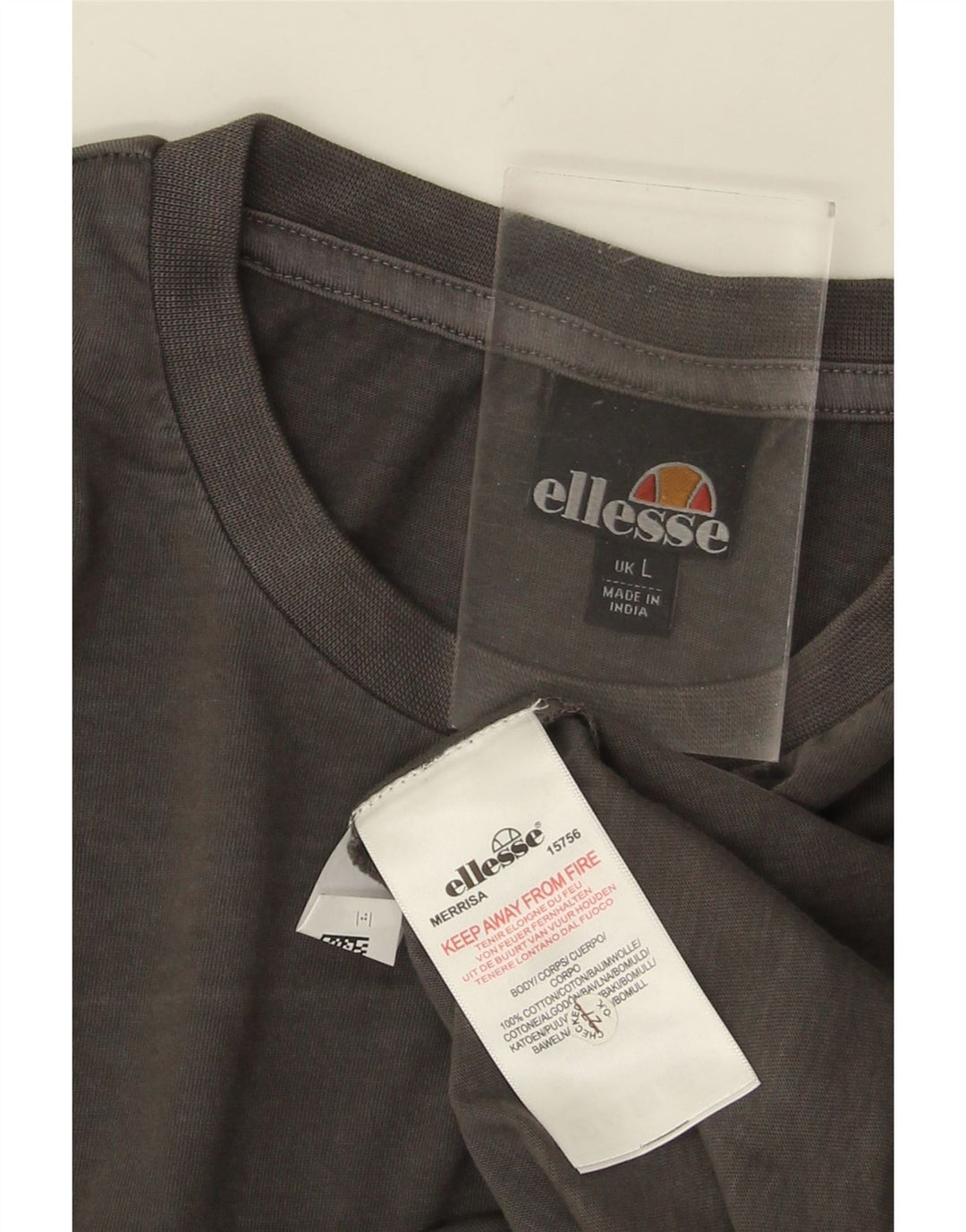 ELLESSE Mens Graphic T-Shirt Top Large Grey Cotton