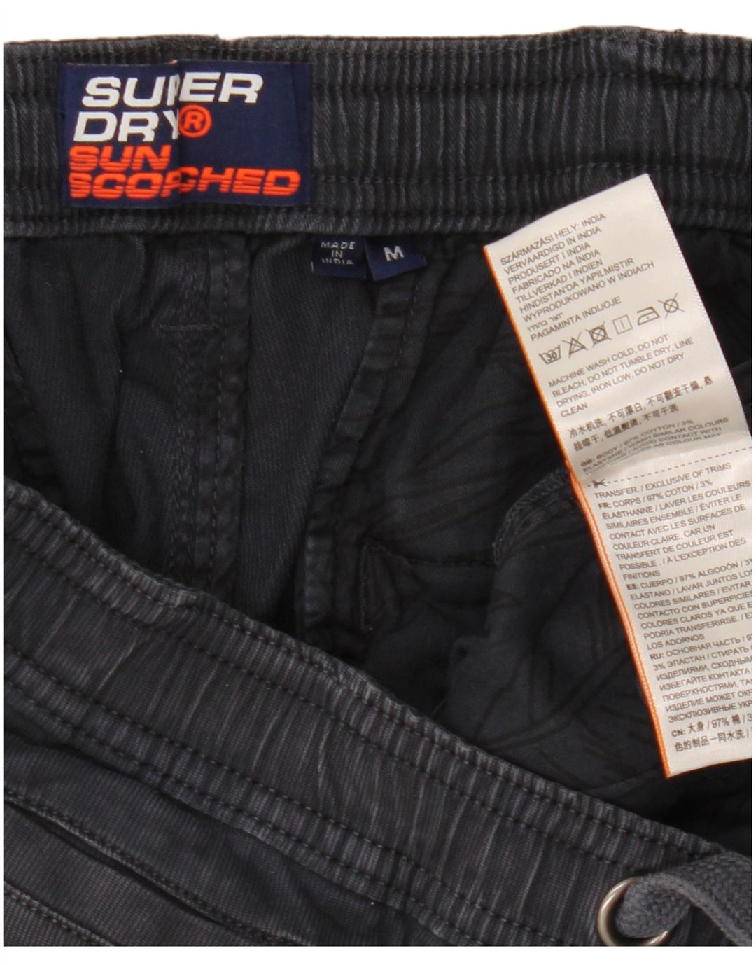 Superdry muške chino hlače Srednje tamnoplavi pamuk