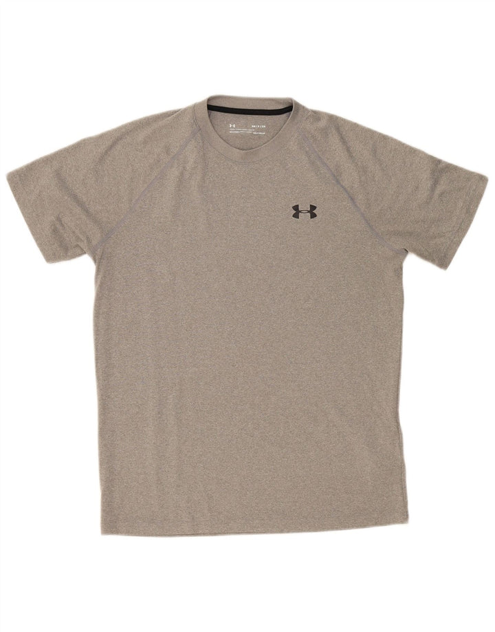 UNDER ARMOUR Mens Heat Gear T-Shirt Top Small Grey Polyester