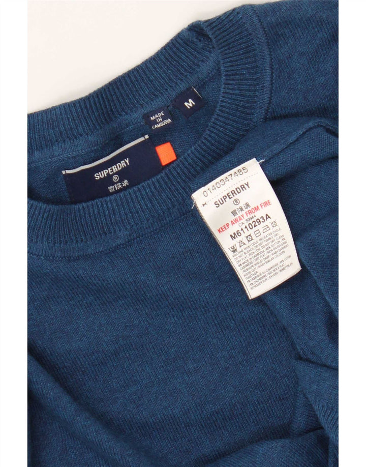 Superdry muški džemper s okruglim izrezom Srednje plavi pamuk