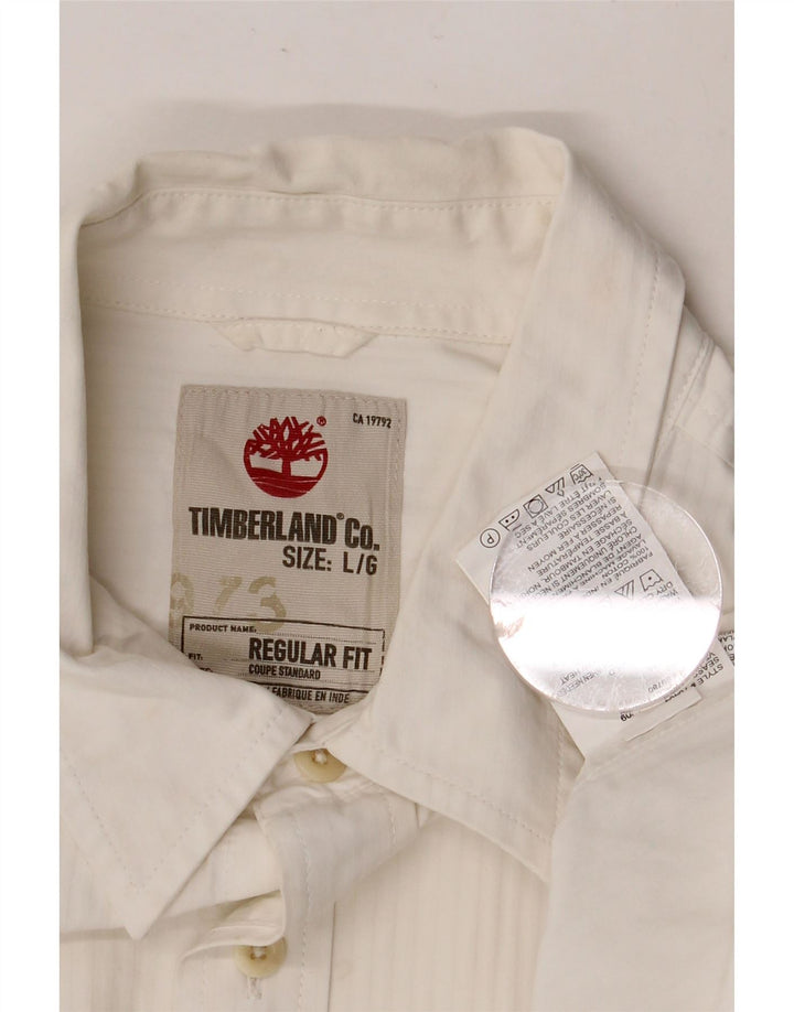 TIMBERLAND Muška košulja standardnog kroja Velika bijela pamučna majica