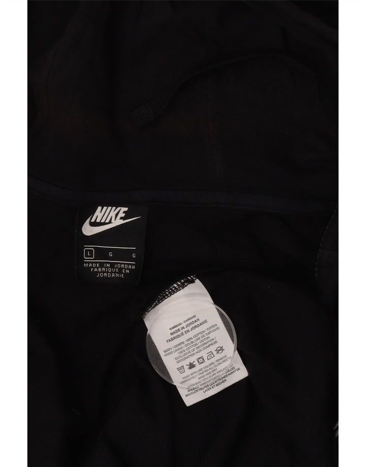 Nike muški pulover s kapuljačom na patentni zatvarač veliki crni pamuk