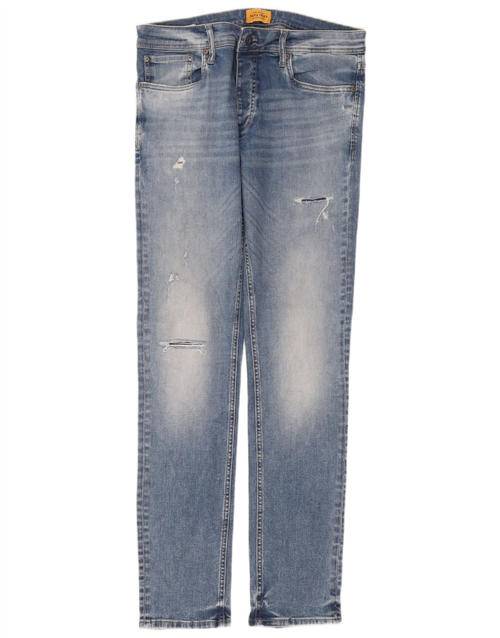 Muške uske traperice Jack & Jones W33 L34 Plavi pamuk