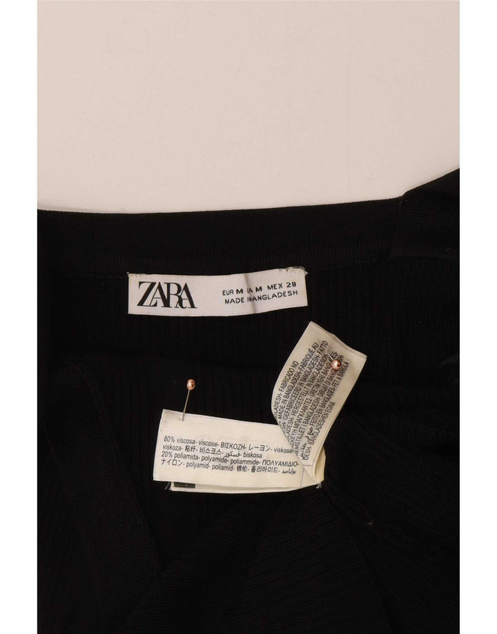 Zara ženska majica s kratkim rukavima UK 12 srednje crna viskoza