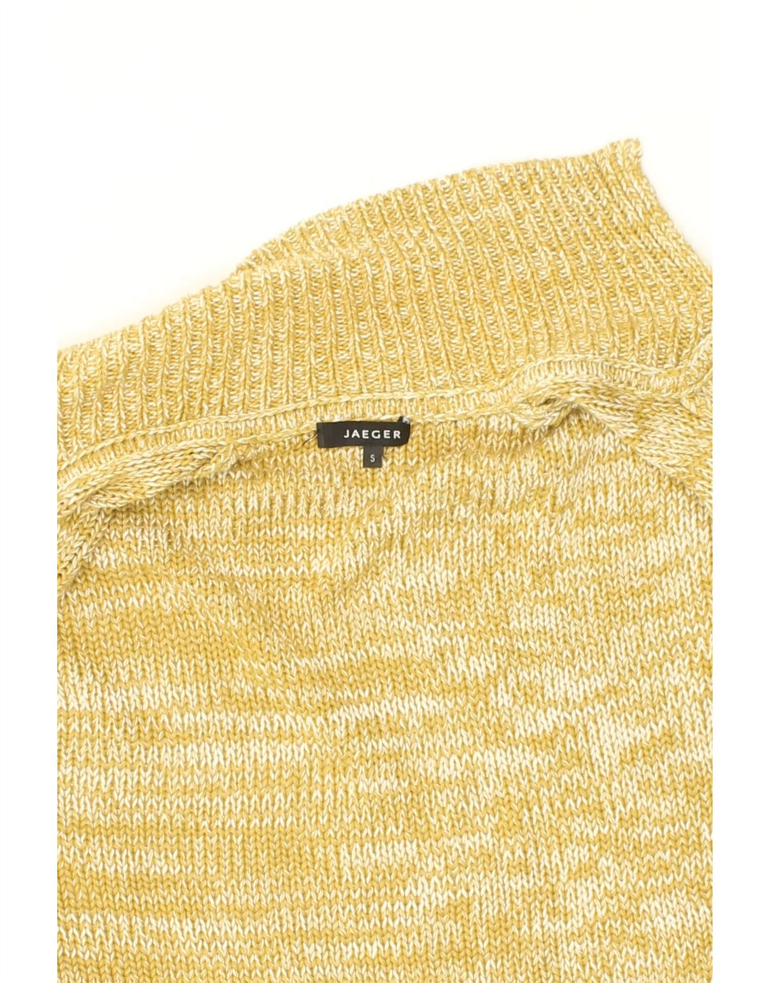JAEGER Womens Oversized Cardigan Sweater UK 10 Small Yellow Flecked Vintage Jaeger and Second-Hand Jaeger from Messina Hembry 