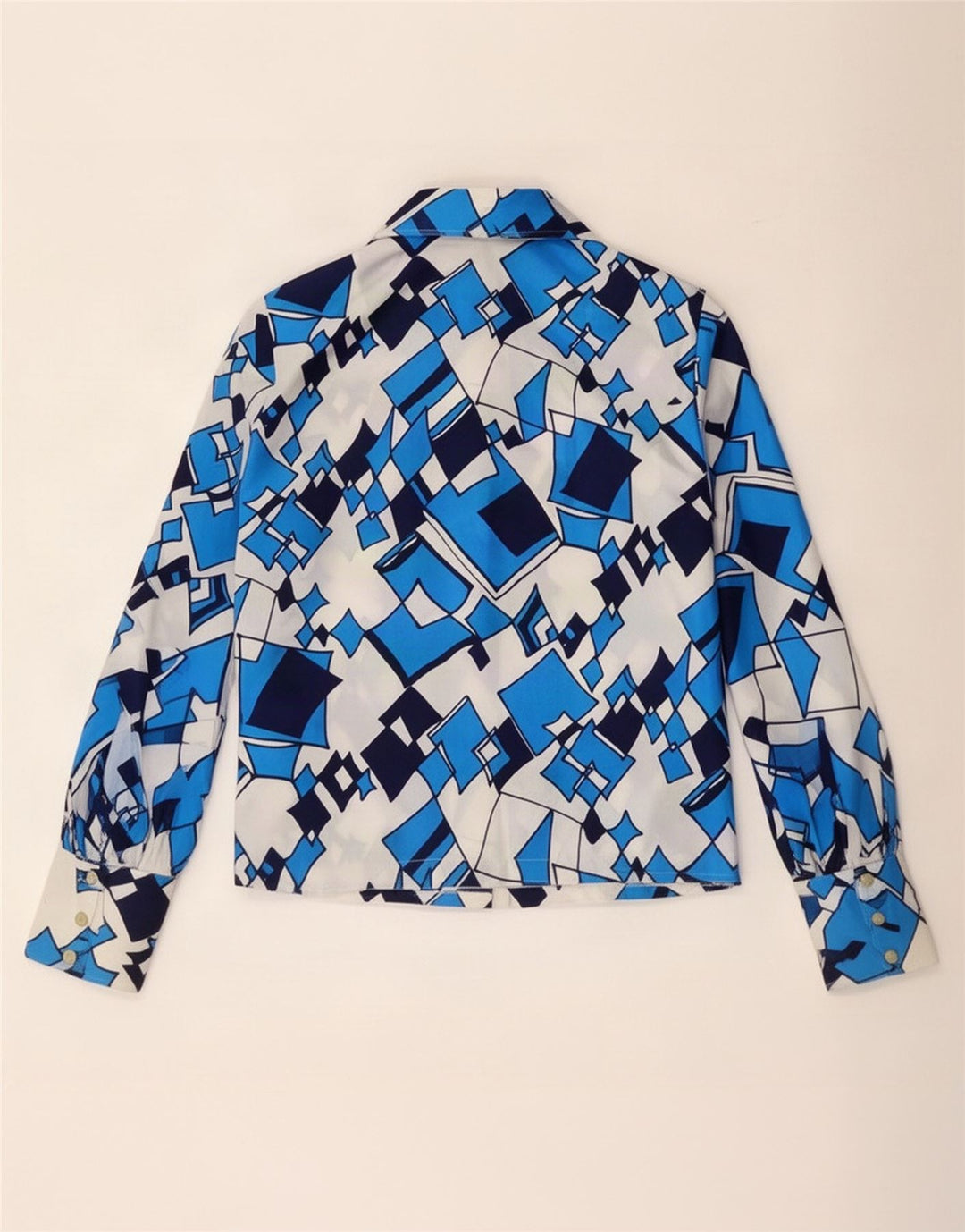 Vintage ženska košulja bluza IT 44 srednje plava geometrijska