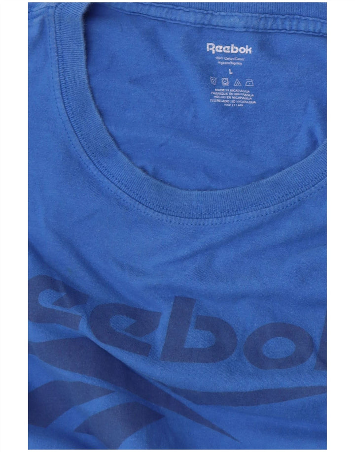 Reebok muška velika plava majica s grafičkim motivima