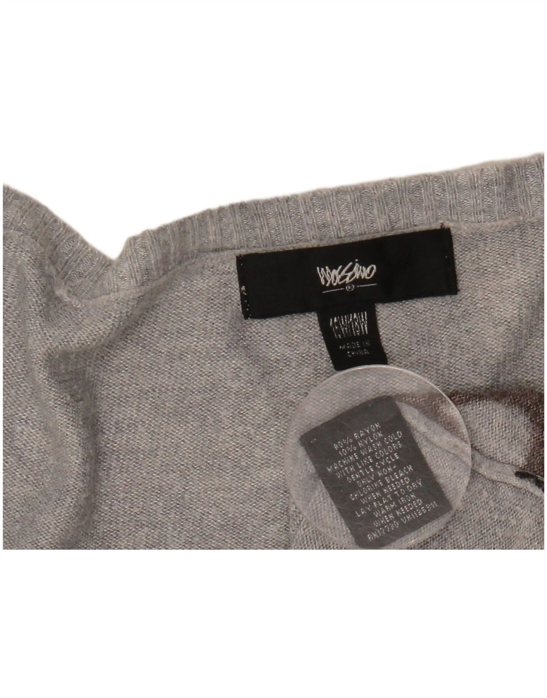 MOSSIMO ženski pulover s kratkim izrezom UK 16/18 Veliki sivi cvjetni