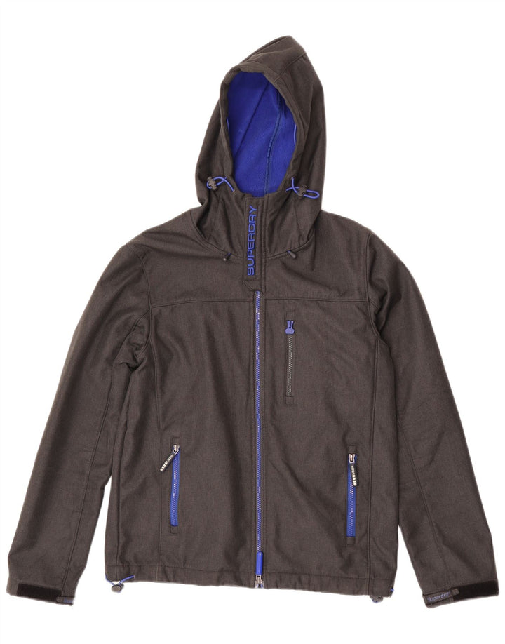 Superdry Mens Windtrekker Graphic Windbreaker Jacket UK 40 Large Grey
