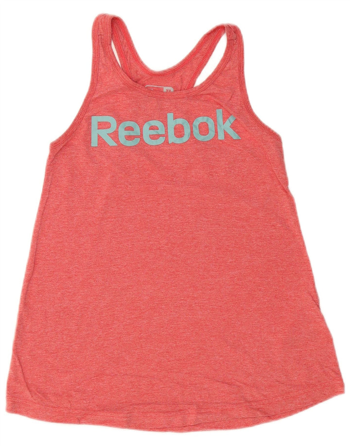 REEBOK Ženski grafički prsluk UK 6 XS, crveni pamuk