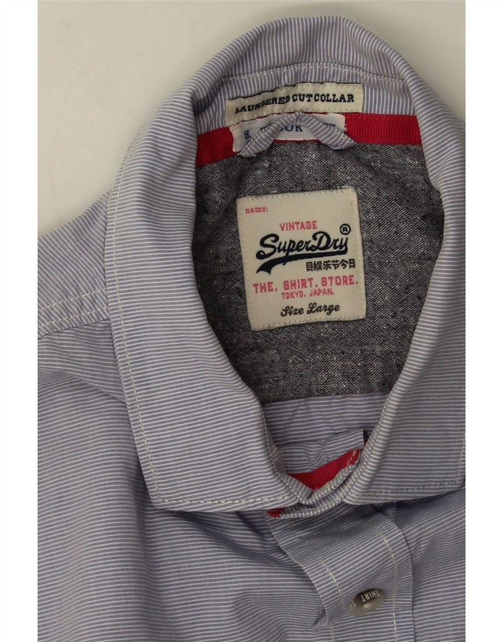 Superdry muška košulja, pamuk s velikim plavim prugama