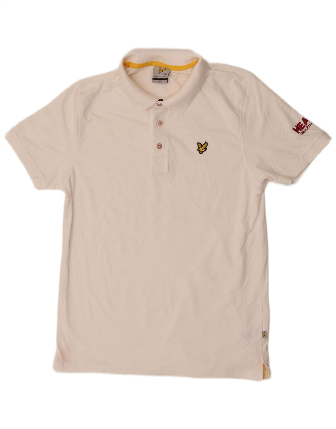 Lyle & Scott muška grafička polo majica velika bijela pamučna