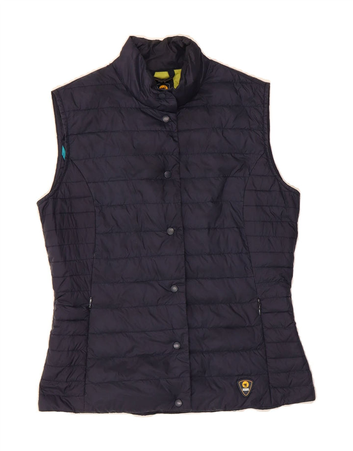 CIESSE PIUMINI Womens Padded Gilet IT 42 Medium Navy Blue Nylon Vintage Ciesse Piumini and Second-Hand Ciesse Piumini from Messina Hembry 