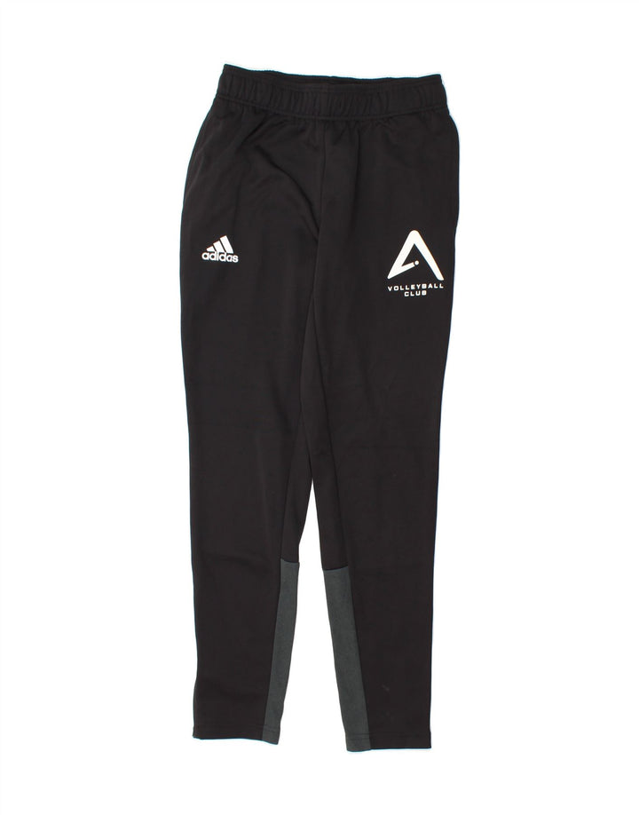 ADIDAS Mens Aeroready Graphic Tracksuit Trousers Small Black Polyester Vintage Adidas and Second-Hand Adidas from Messina Hembry 