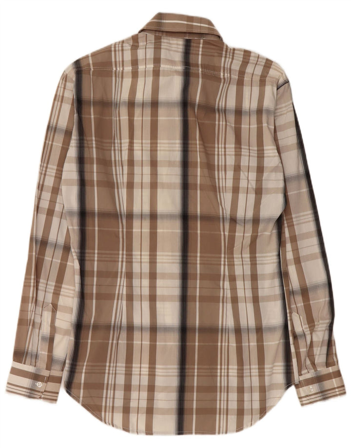 NARACAMICIE Muška košulja mala smeđa karirana pamuk