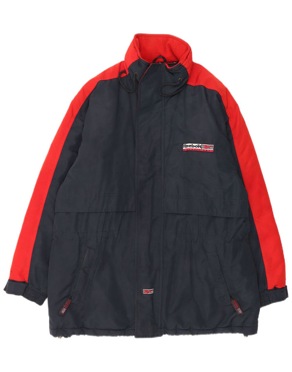 Reebok muška vjetrovka s kapuljačom UK 40 Large Blue Colourblock poliester