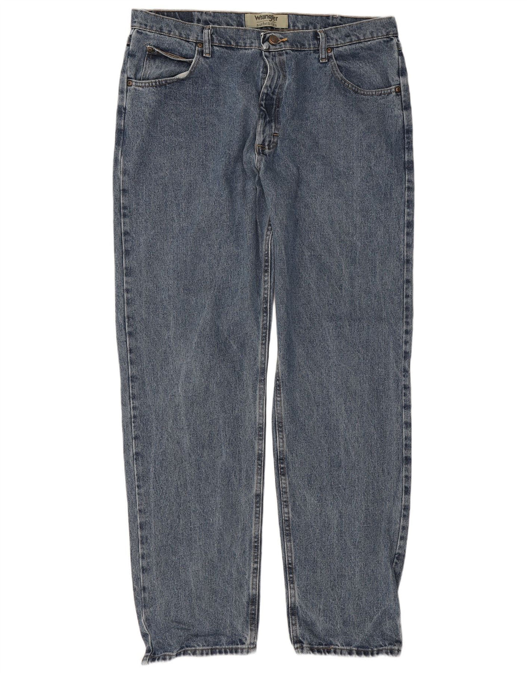 Wrangler muške ravne traperice W38 L34 plavi pamuk