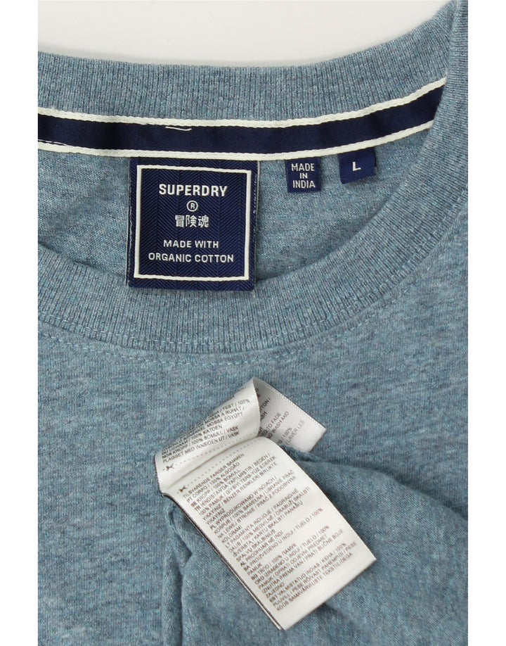 Superdry muška majica s velikim plavim flekama od pamuka