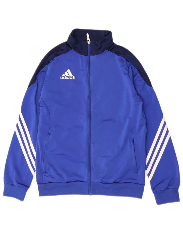 Gornja jakna za trenirku Adidas za dječake 13-14 godina XL plava poliesterska boja