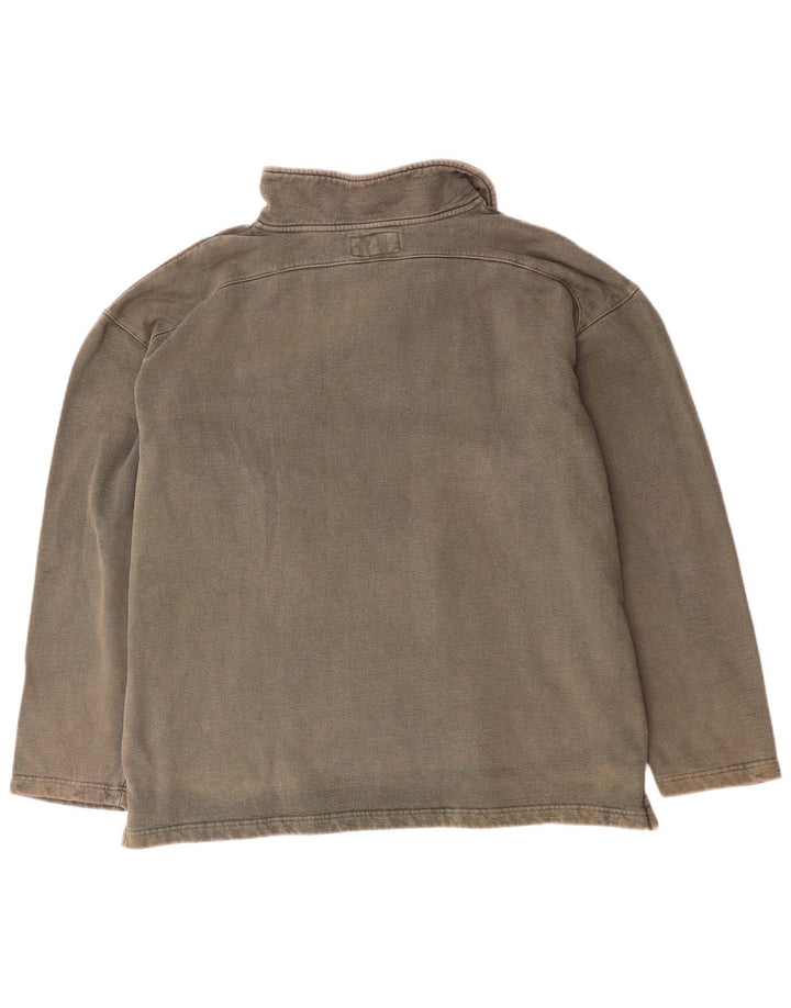 WEIRD FISH Muška majica s izrezom s patentnim zatvaračem XL, sivi pamuk