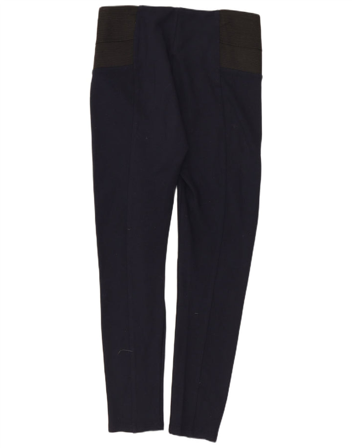 Zara ženske tajice UK 14 velike tamnoplave viskoze u blokovima boja