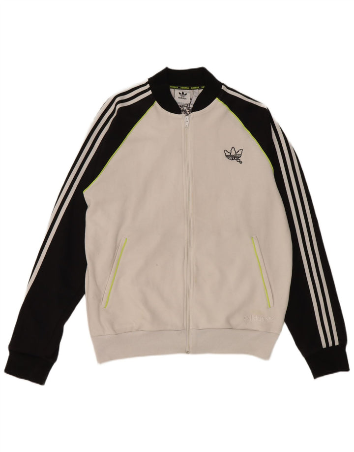 Adidas muška gornja jakna trenirke, veliki bijeli poliester u boji